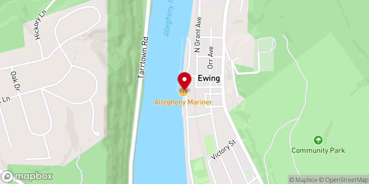 Map showing location of Allegheny Mariner
