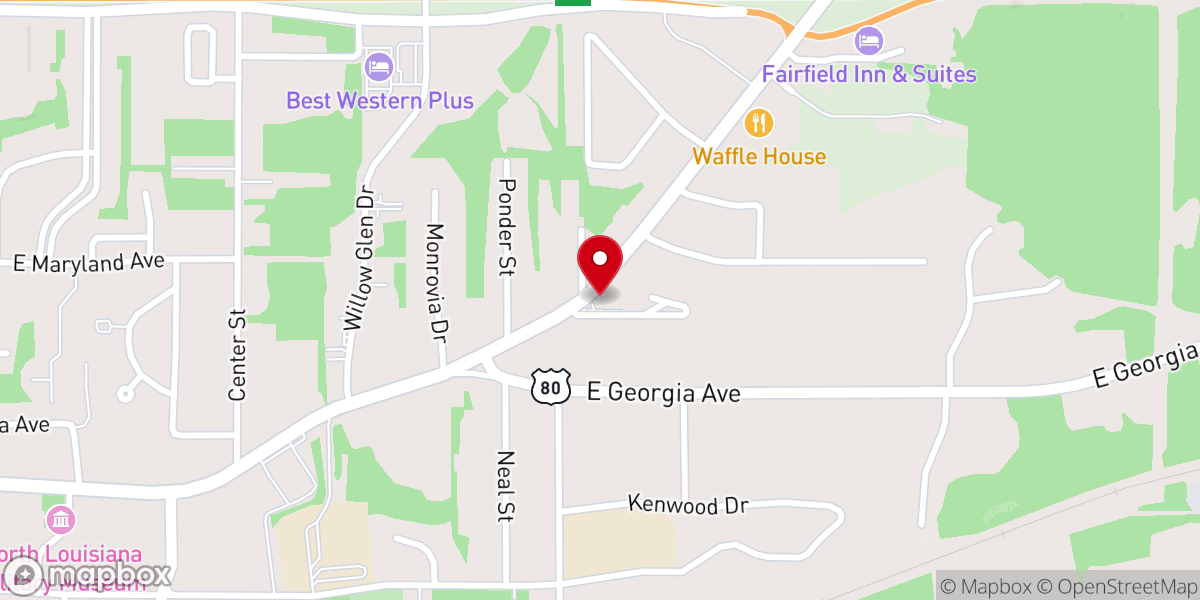 Map showing location of Emmanuel Baptist Church
