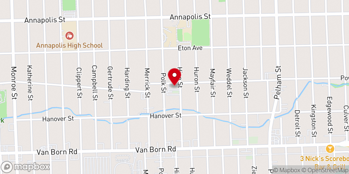 Map showing location of Freedom Fellowship Church