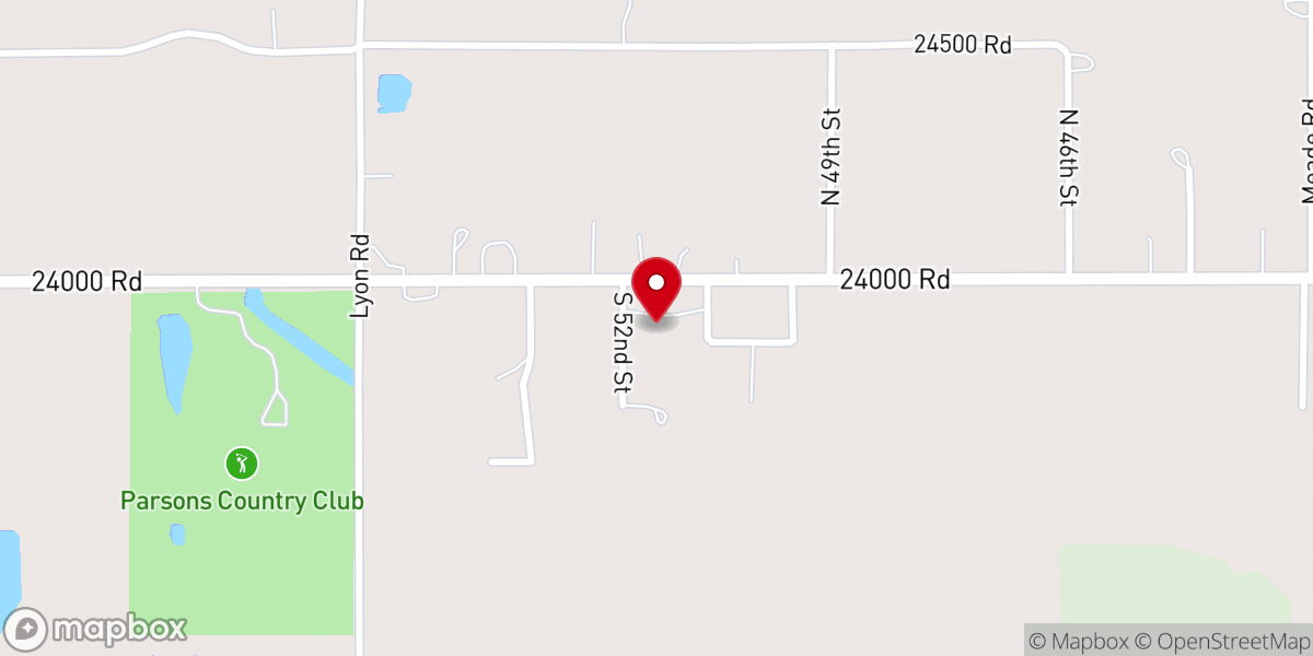 Map showing location of Westside Christian Church