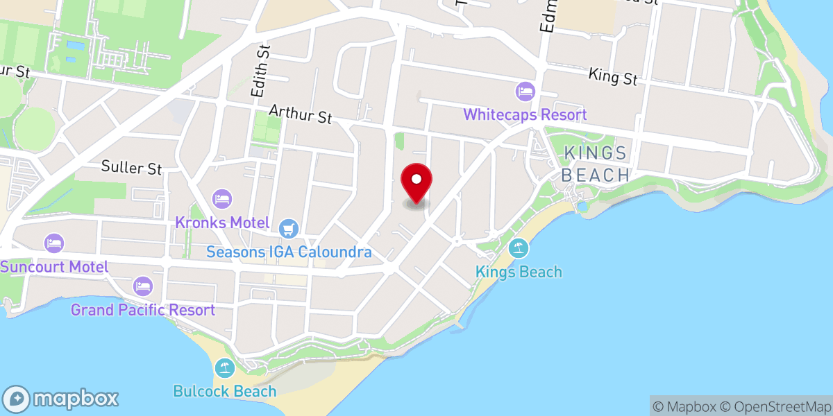 Map showing location of Anglican Parish of Caloundra-Glasshouse Country