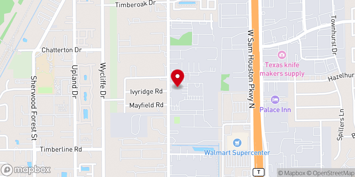 Map showing location of Bayou City Fellowship - Spring Branch