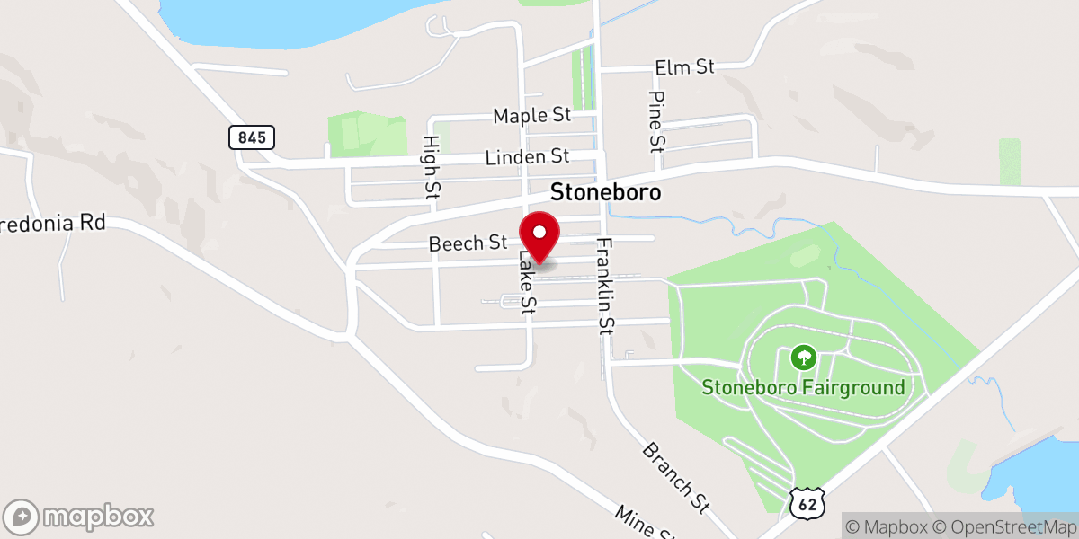 Map showing location of Unity of Faith Church