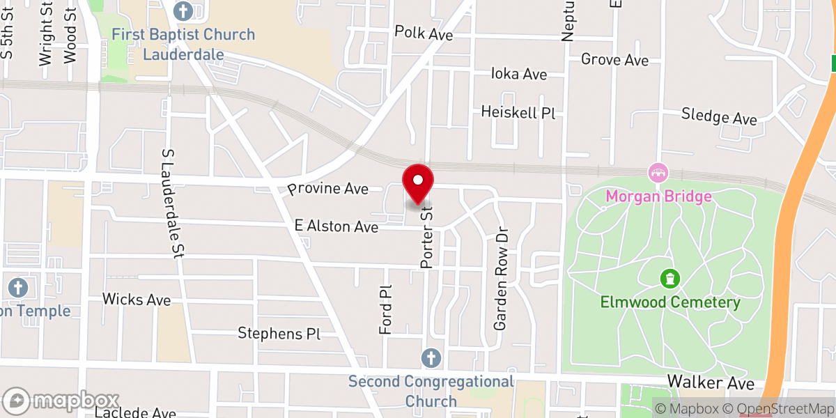 Map showing location of New Mt Olive Baptist Church