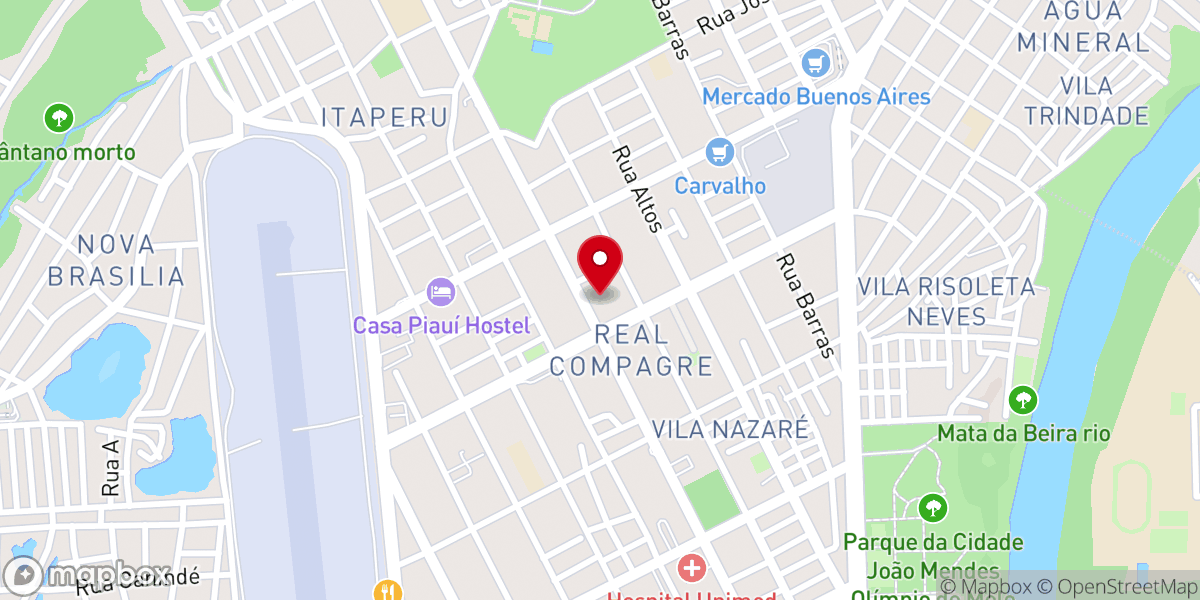 Map showing location of Área Pastoral Santa Clara