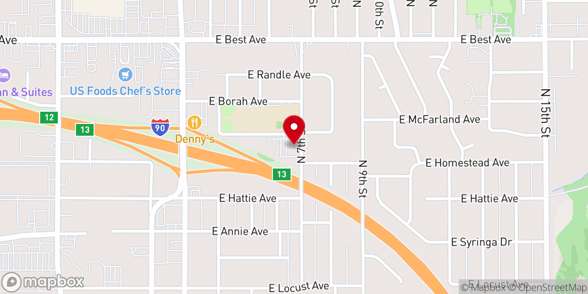 Map showing location of Mountain Lakes Bible Church