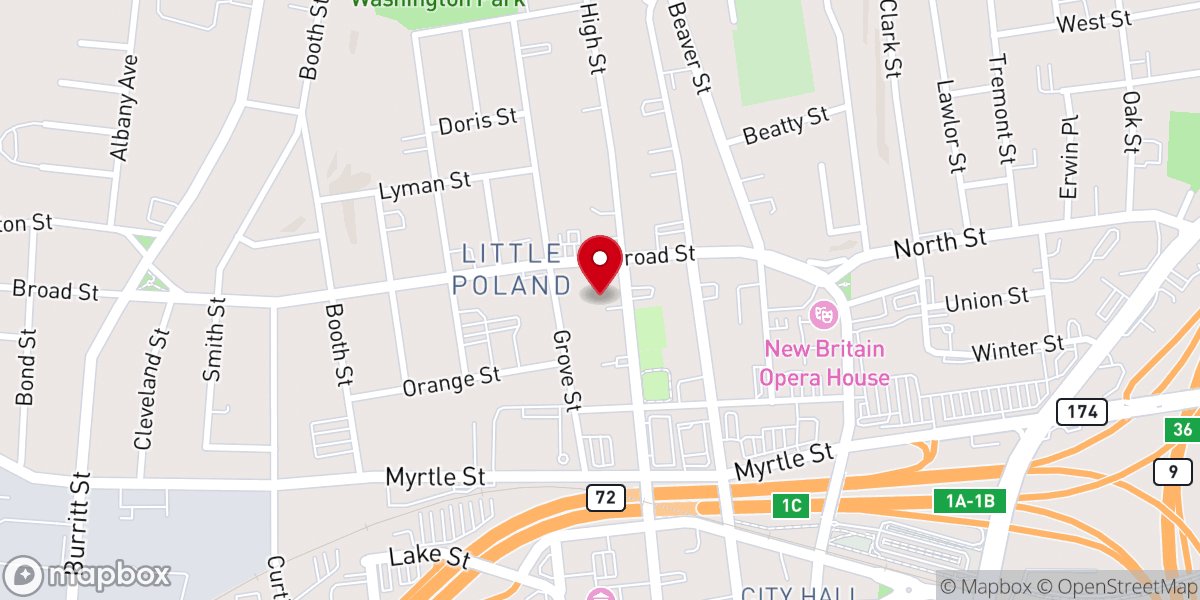 Map showing location of Church of Pentecost (COP)