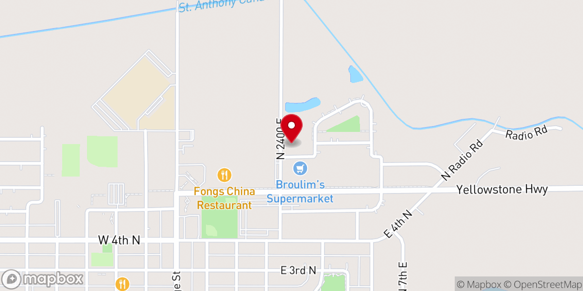 Map showing location of Church of Christ