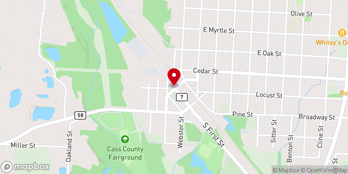 Map showing location of Big Creek Cafe
