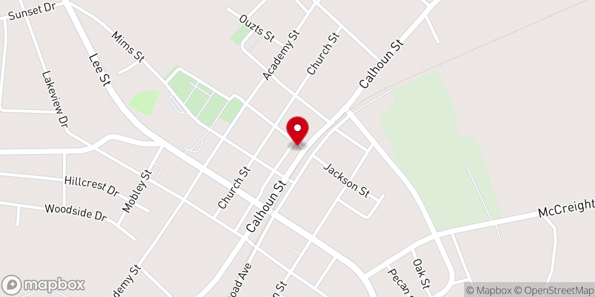 Map showing location of St Johns Lutheran Church