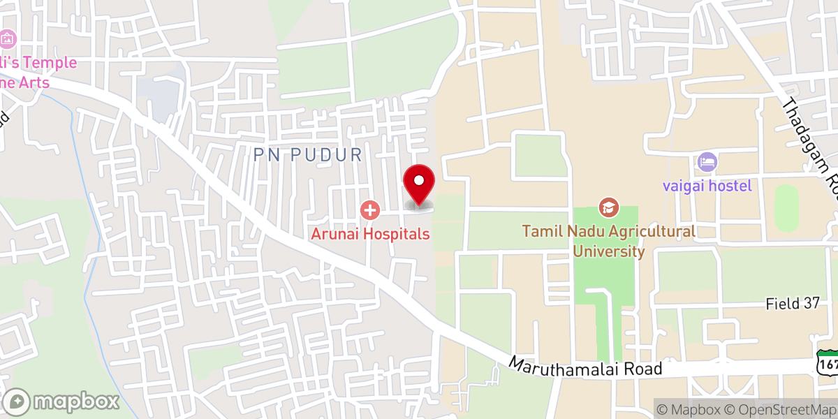 Map showing location of Full Gospel Pentecostal Church, PN Pudur