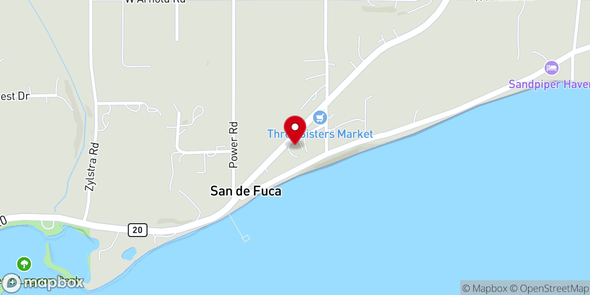 Map showing location of San De Fuca Community Chapel