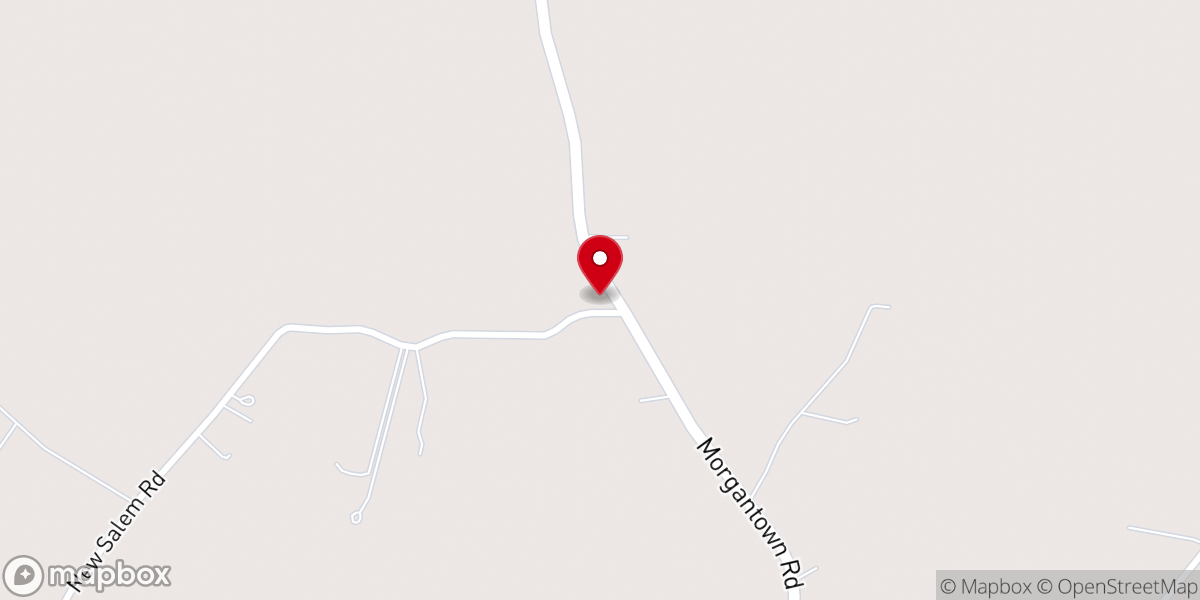 Map showing location of Bethel Church of Christ