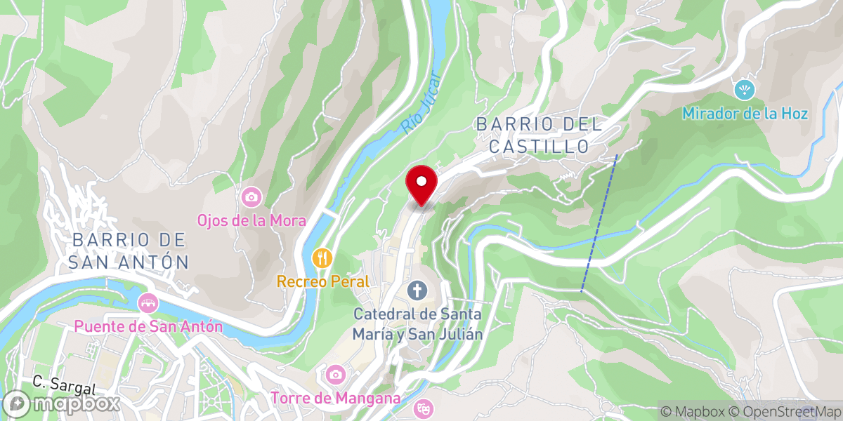 Map showing location of Palacio de los Mayorga