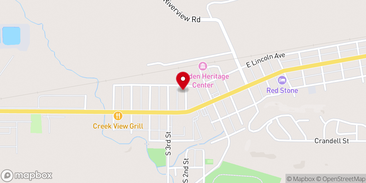 Map showing location of Central Baptist Church