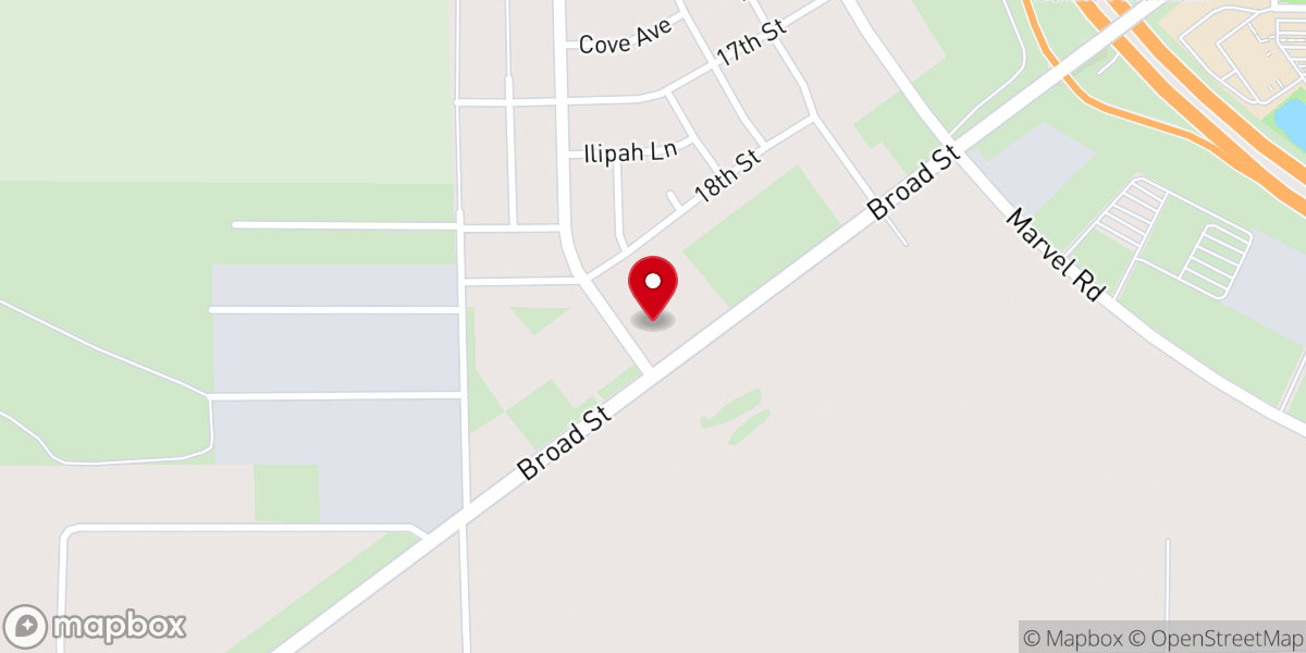 Map showing location of Christ Lutheran Church and Preschool