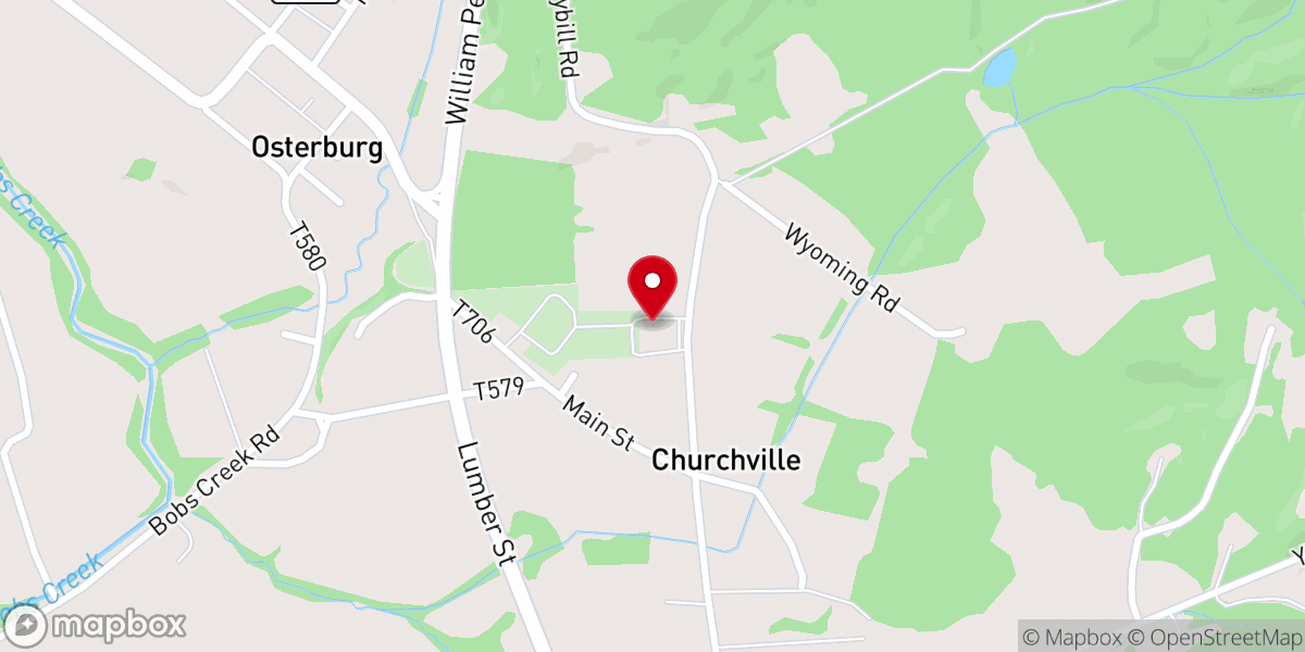 Map showing location of St Peter Lutheran Church