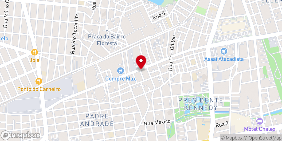 Map showing location of Igreja Pentecostal Deus é Amor | Presidente Kennedy (Anexo)