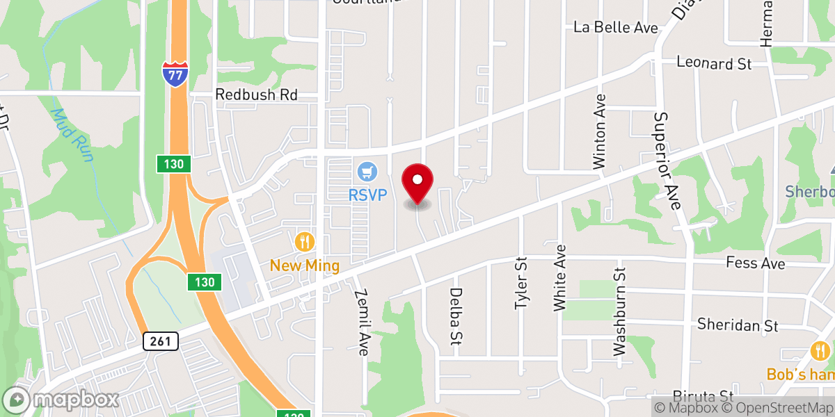 Map showing location of Jerusalem Missionary Baptist Church
