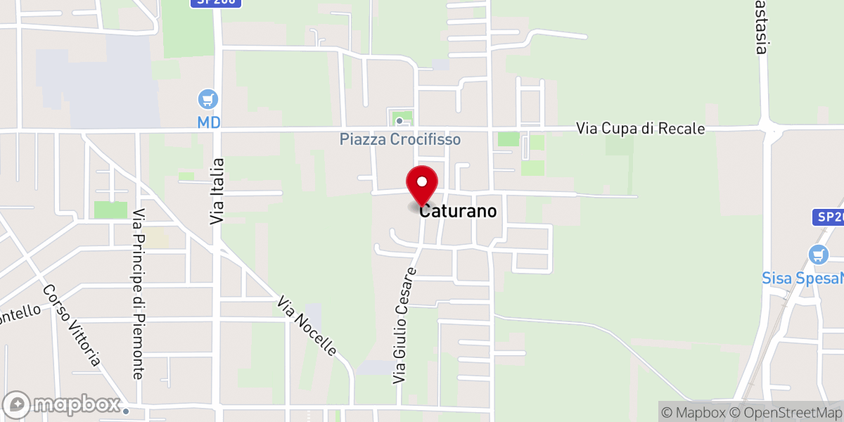 Map showing location of Chiesa di San Marcello Martire