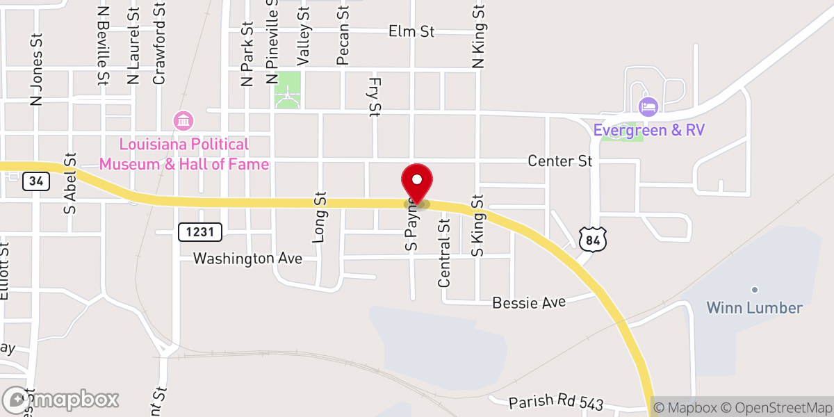 Map showing location of Children Youth & Family Services