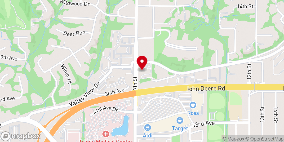 Map showing location of Bethany Baptist Church