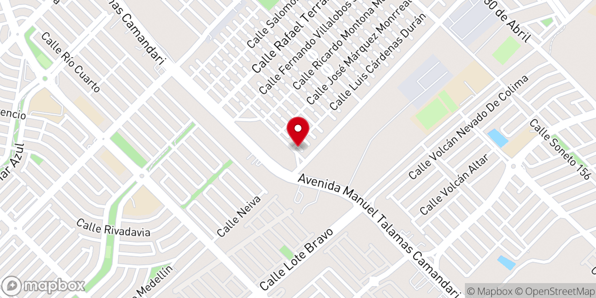Map showing location of Iglesia bustista Castillo mio