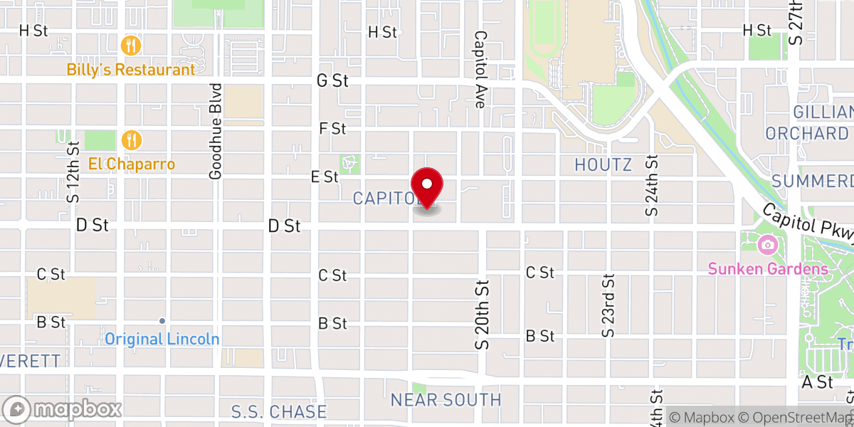 Map showing location of First Church of Christ, Scientist