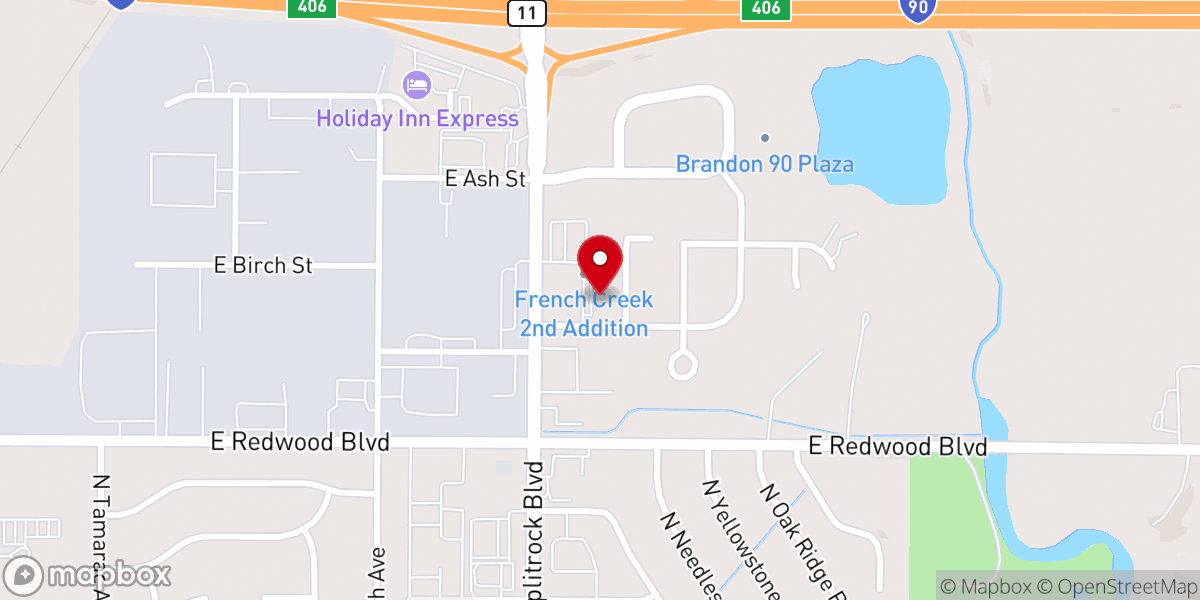 Map showing location of Celebrate Community Church of Brandon