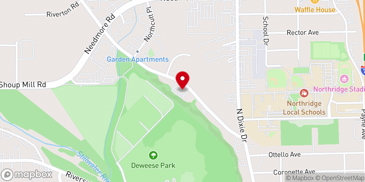 Map showing location of Revive Church