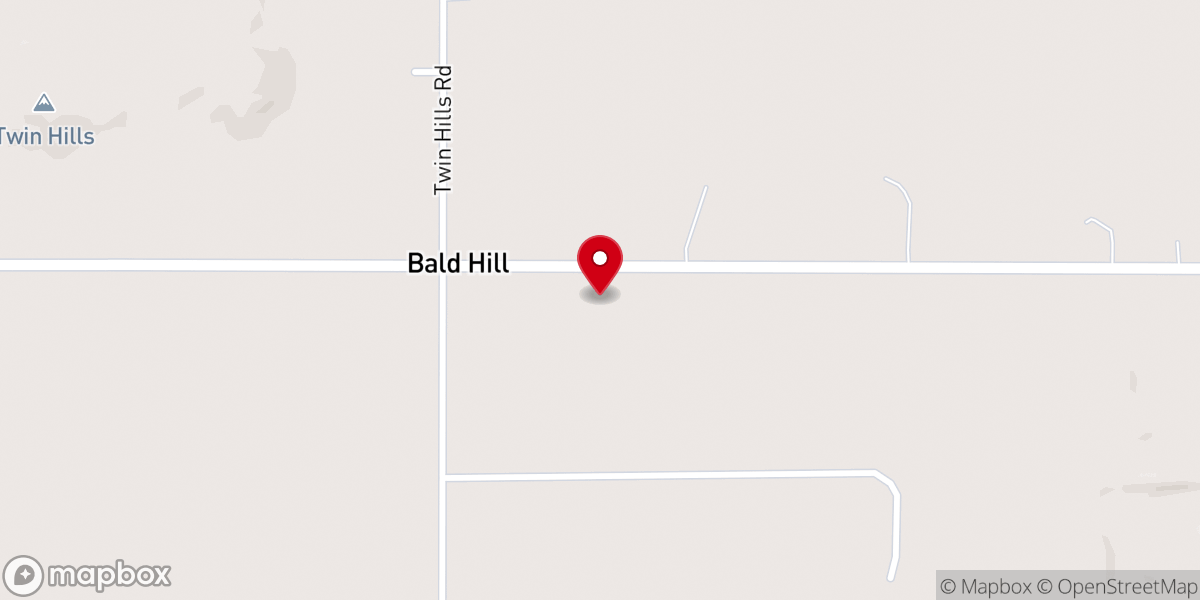 Map showing location of Twin Hills Baptist Church