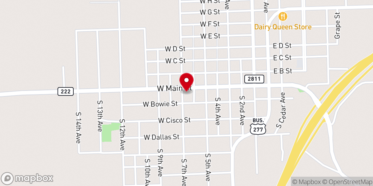 Map showing location of First Methodist Church