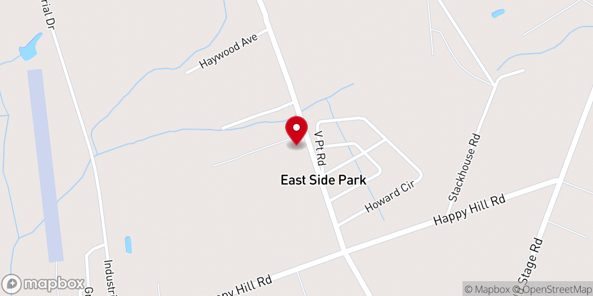 Map showing location of Oak Grove Baptist Church