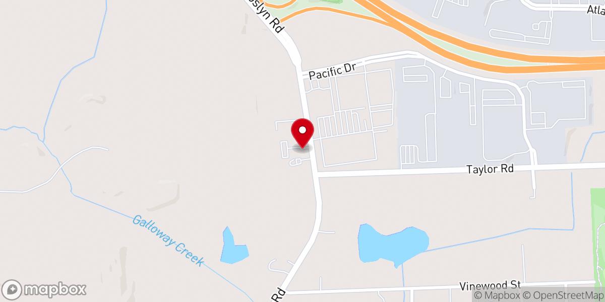 Map showing location of Liberty General Baptist Church