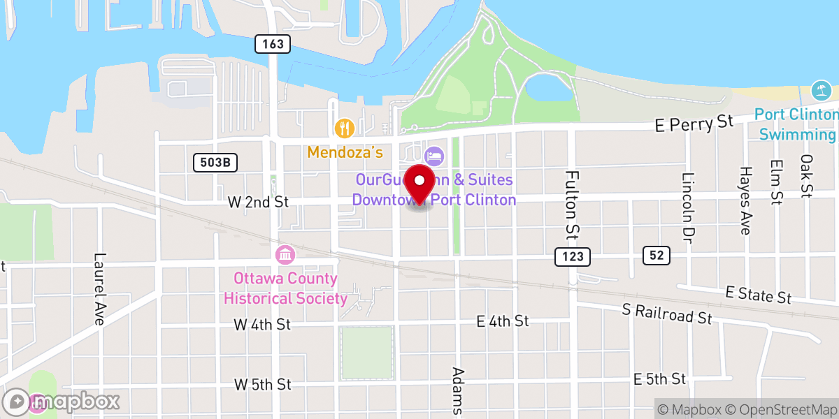 Map showing location of St Thomas' Episcopal Church