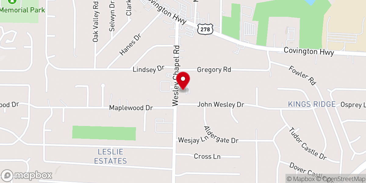 Map showing location of Shy Temple CME Church