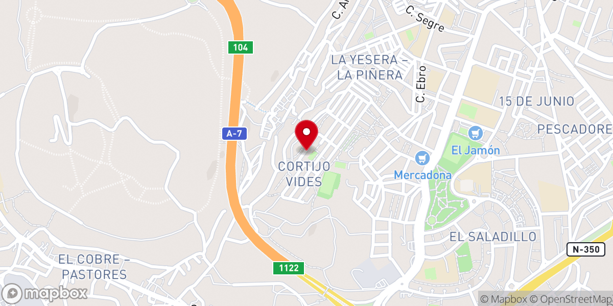 Map showing location of Parroquia de Nuestra Señora de la Luz Casa Parroquial