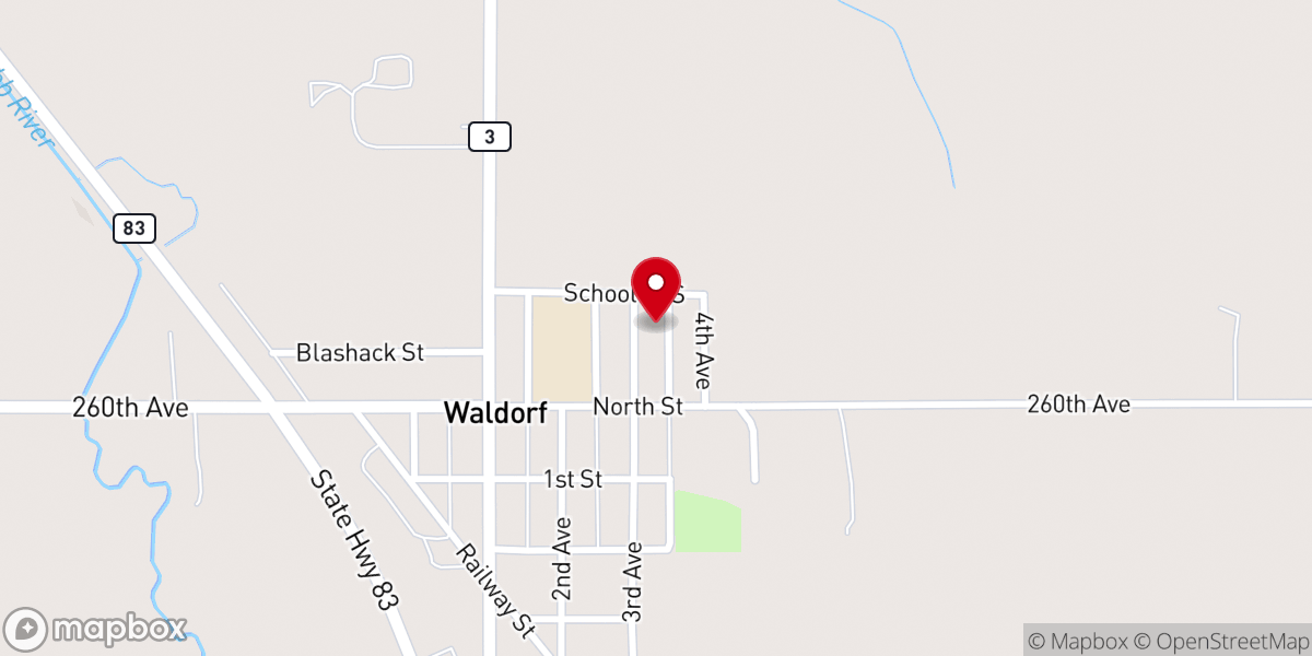 Map showing location of St. Joseph Catholic Church