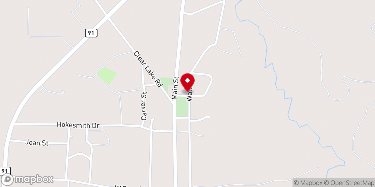 Map showing location of Newton Baptist Church