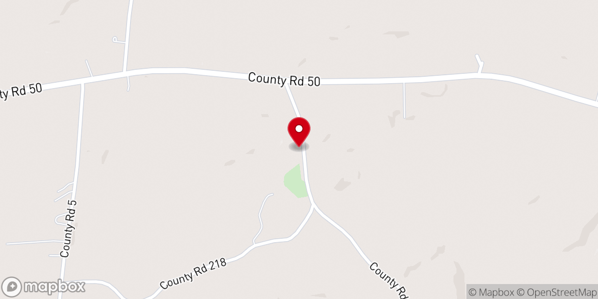 Map showing location of Pates Chapel Baptist Church