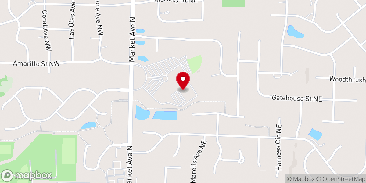 Map showing location of First Christian Church Community Life Center