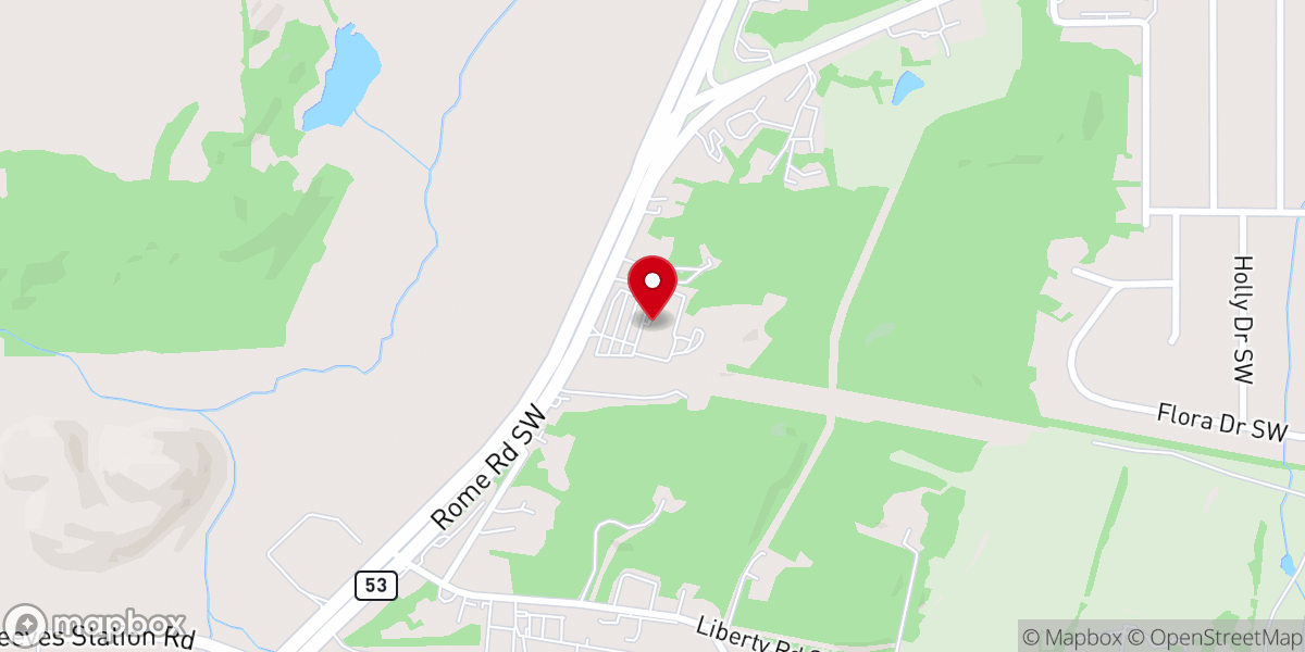 Map showing location of Trinity Baptist Church