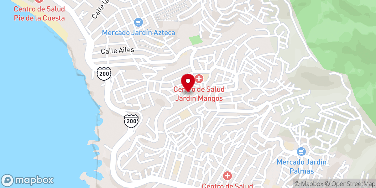 Map showing location of Misión bautista oasis de esperanza, Acapulco