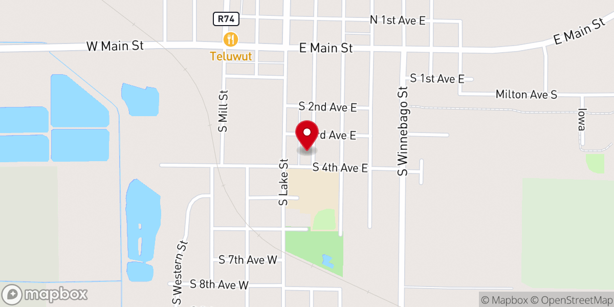 Map showing location of St Patrick Catholic Church