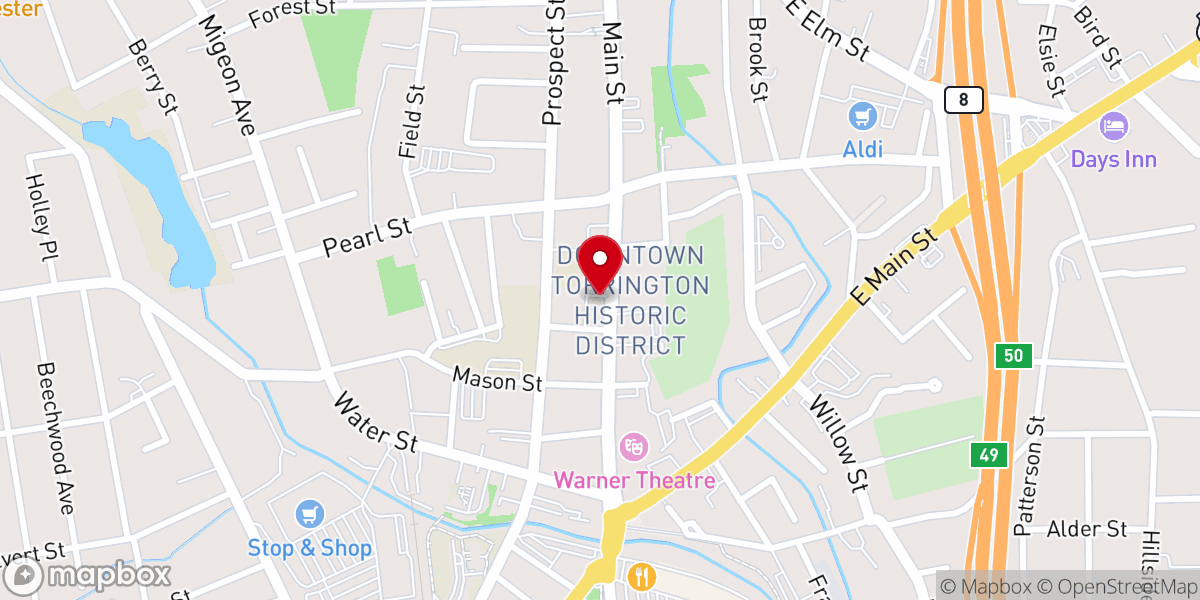 Map showing location of Old Post Office Square Shopping Center