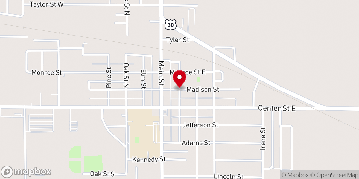 Map showing location of Apostolic Assembly Church