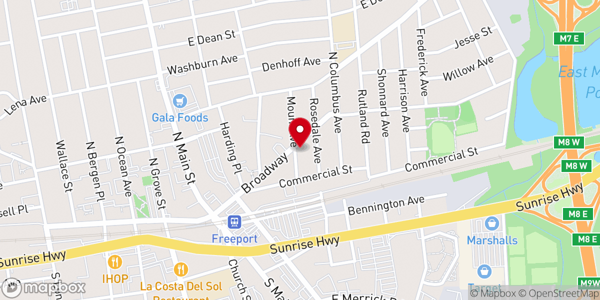 Map showing location of Refuge Apostolic Church of Christ