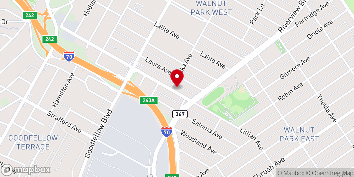Map showing location of Greater Fellowship Church