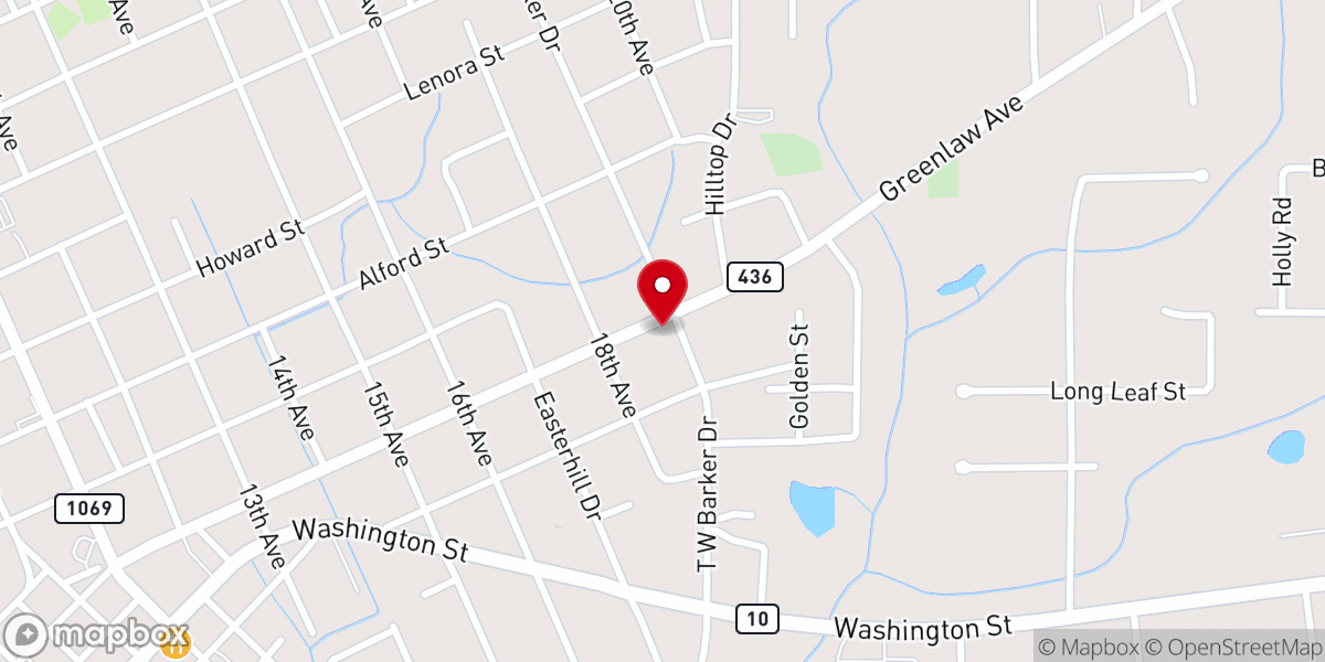 Map showing location of Faith Church