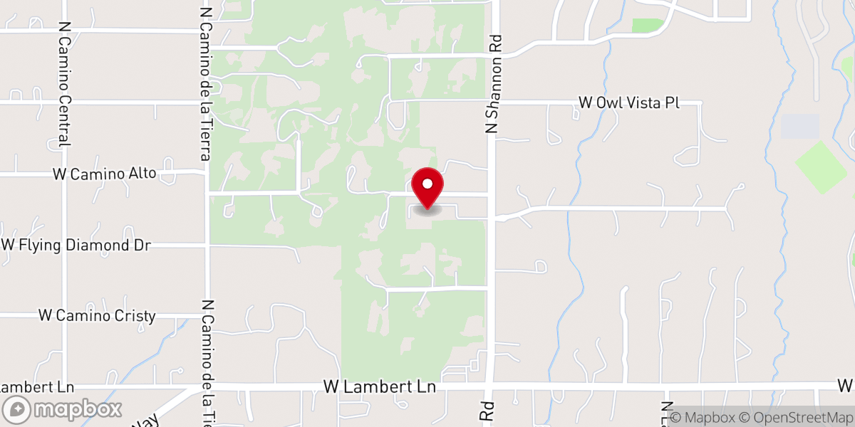 Map showing location of Desert Foothills Baptist Church